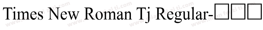Times New Roman Tj Regular字体转换